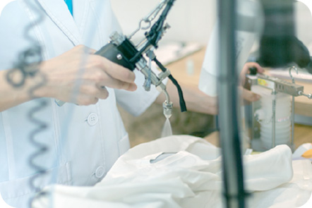 写真：クリーニング作業