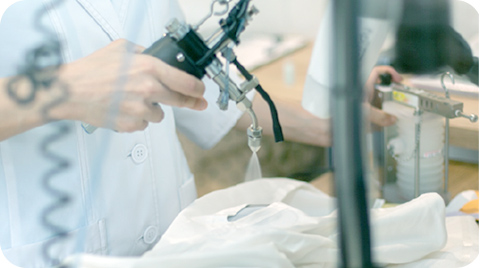 写真：クリーニング作業の様子